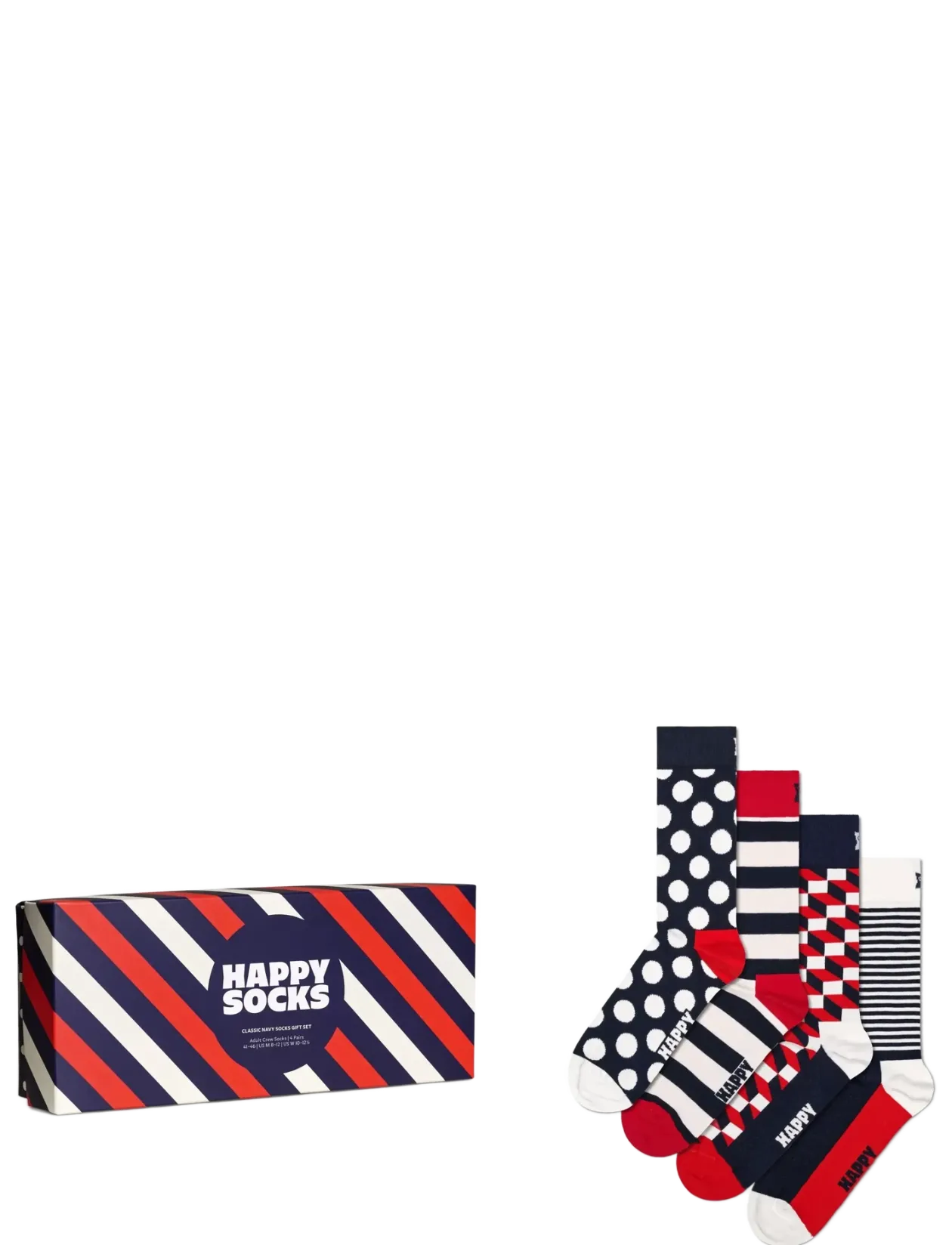 4-Pack Classic Navy Socks Gift Set - Sokker