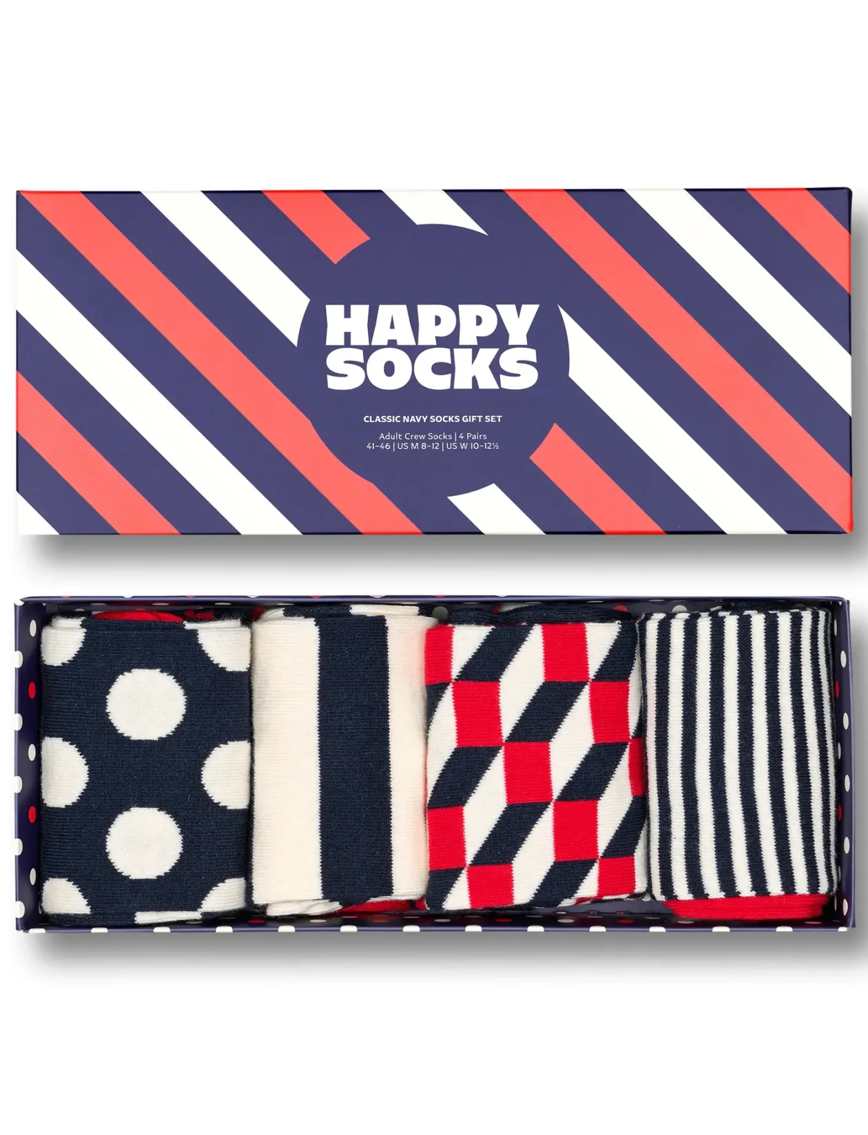 4-Pack Classic Navy Socks Gift Set - Sokker
