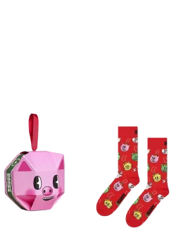 1-Pack Holiday Pig Sock Gift Set - Sokker