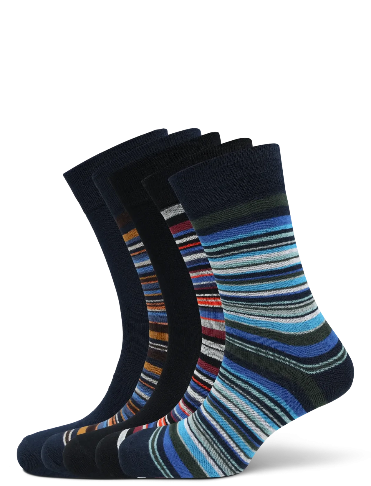 5-Pack Men Bamboo Basic Socks MULTI COLOR - Sokker