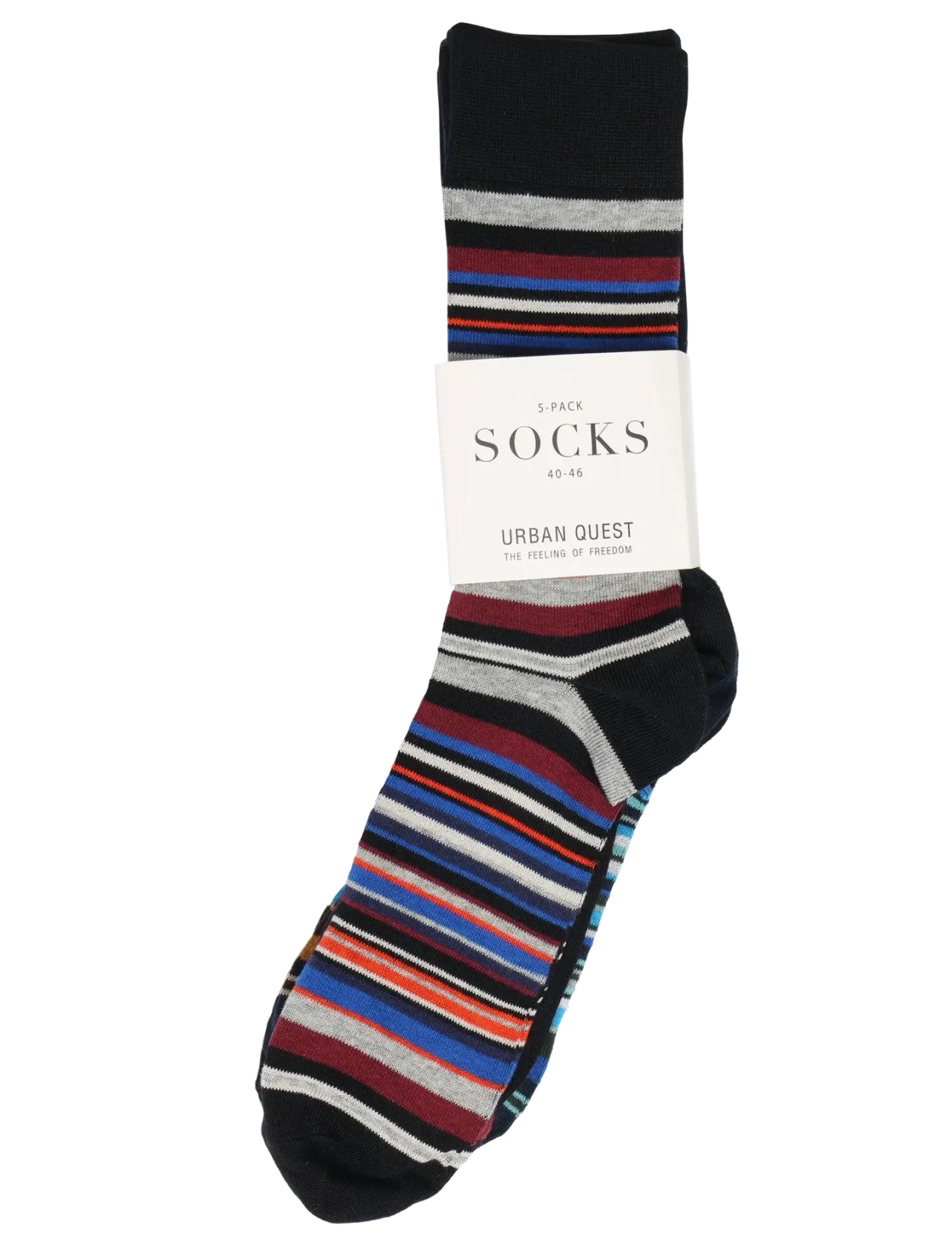 5-Pack Men Bamboo Basic Socks MULTI COLOR - Sokker