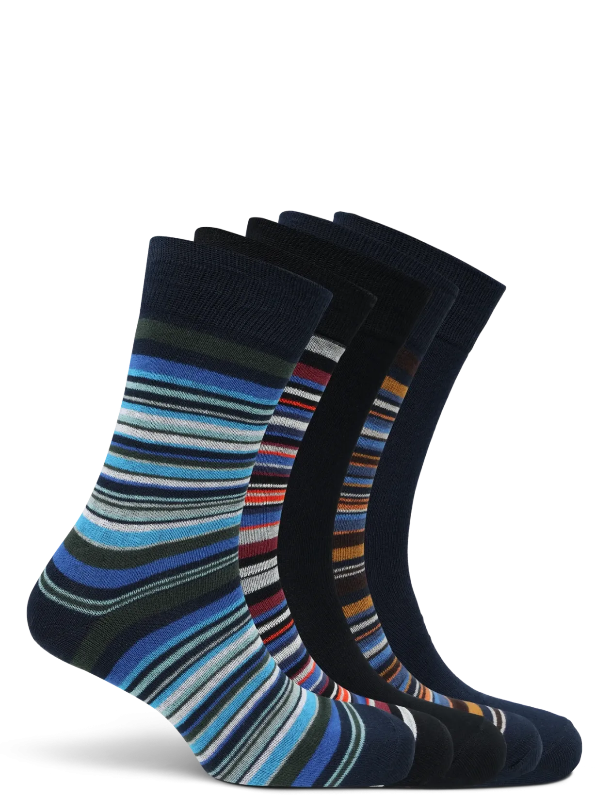 5-Pack Men Bamboo Basic Socks MULTI COLOR - Sokker