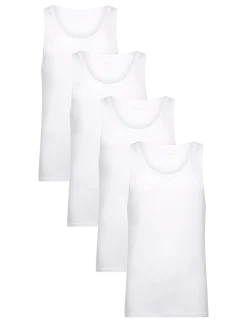 4-Pack Men Bamboo Tank Top - Nattrøjer