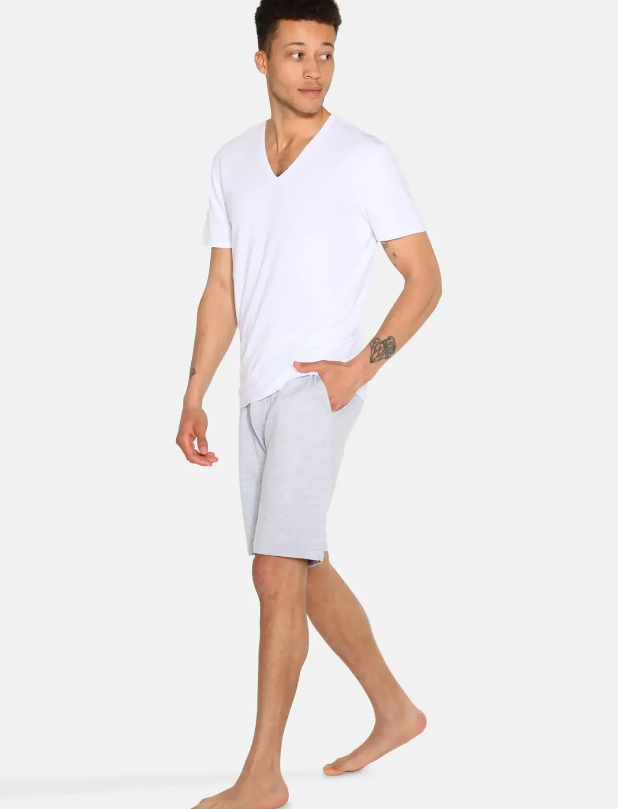 4-Pack Men Bamboo V-neck Undershirt - Nattrøjer