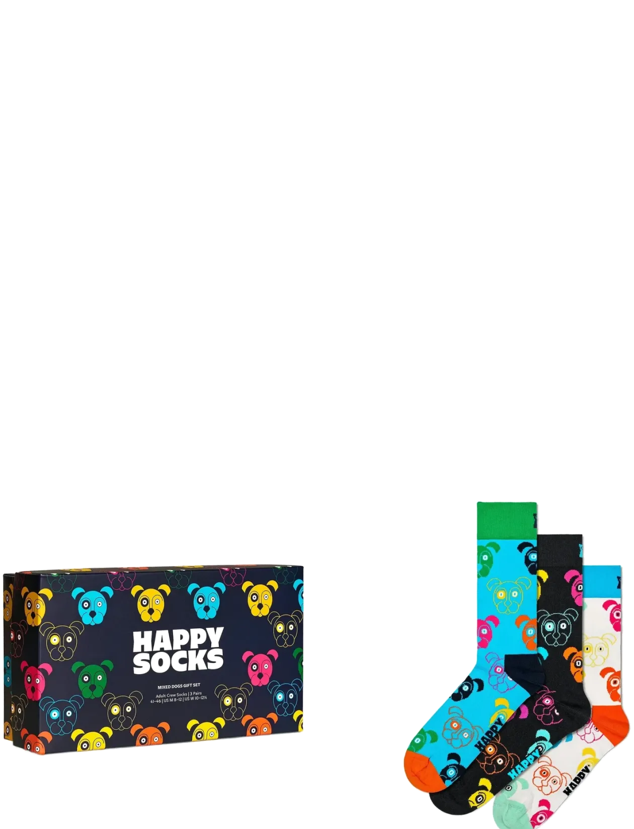 3-Pack Mixed Dog Socks Gift Set - Sokker