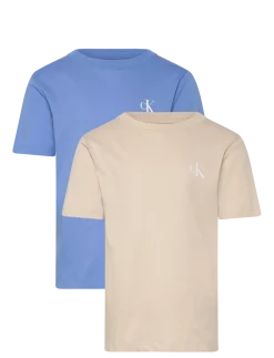 2-PACK MONOGRAM TOP - Kortærmede