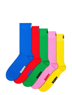 5-Pack Solid Socks - Sokker