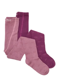 2-Pack Stockings w. Pattern - Strømper & Strømpebukser