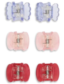 6-pack Tiny Bisou Claws - Hårklemmer