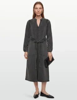 ParisLL Midi Dress LS - Denimkjoler