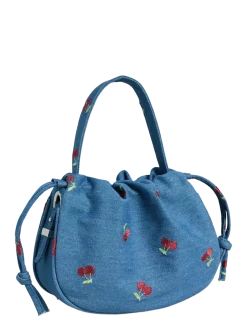 PCBALLOON DENIM CHERRY BAG FSY - Top handle tasker