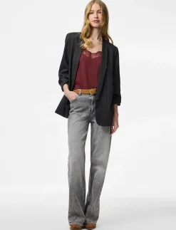 PCBOSELLA 3/4 PINSTRIPE BLAZER NOOS BC - Enkeltradede blazere