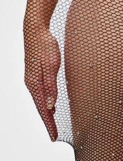 PCCLAIRE FISHNET GLITTER TIGHTS D2D - Kvinder