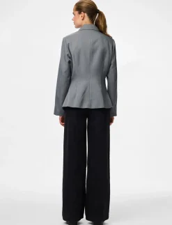 PCFALKA LS FITTET PINSTRIPED BLAZER D2D - Enkeltradede blazere