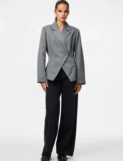 PCFALKA LS FITTET PINSTRIPED BLAZER D2D - Enkeltradede blazere