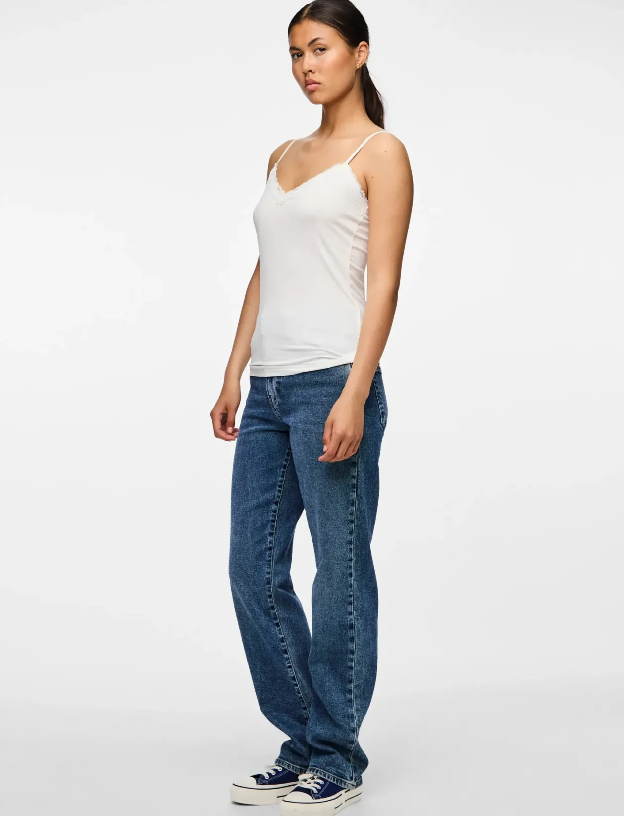PCKATE LACE SINGLET JRS NOOS - Overdele