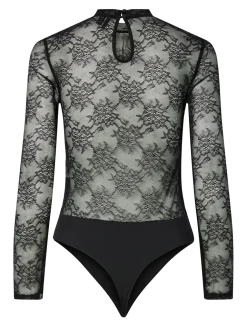 PCMILLY LS LACE BODYSTOCKING NOOS - Bodies & slips