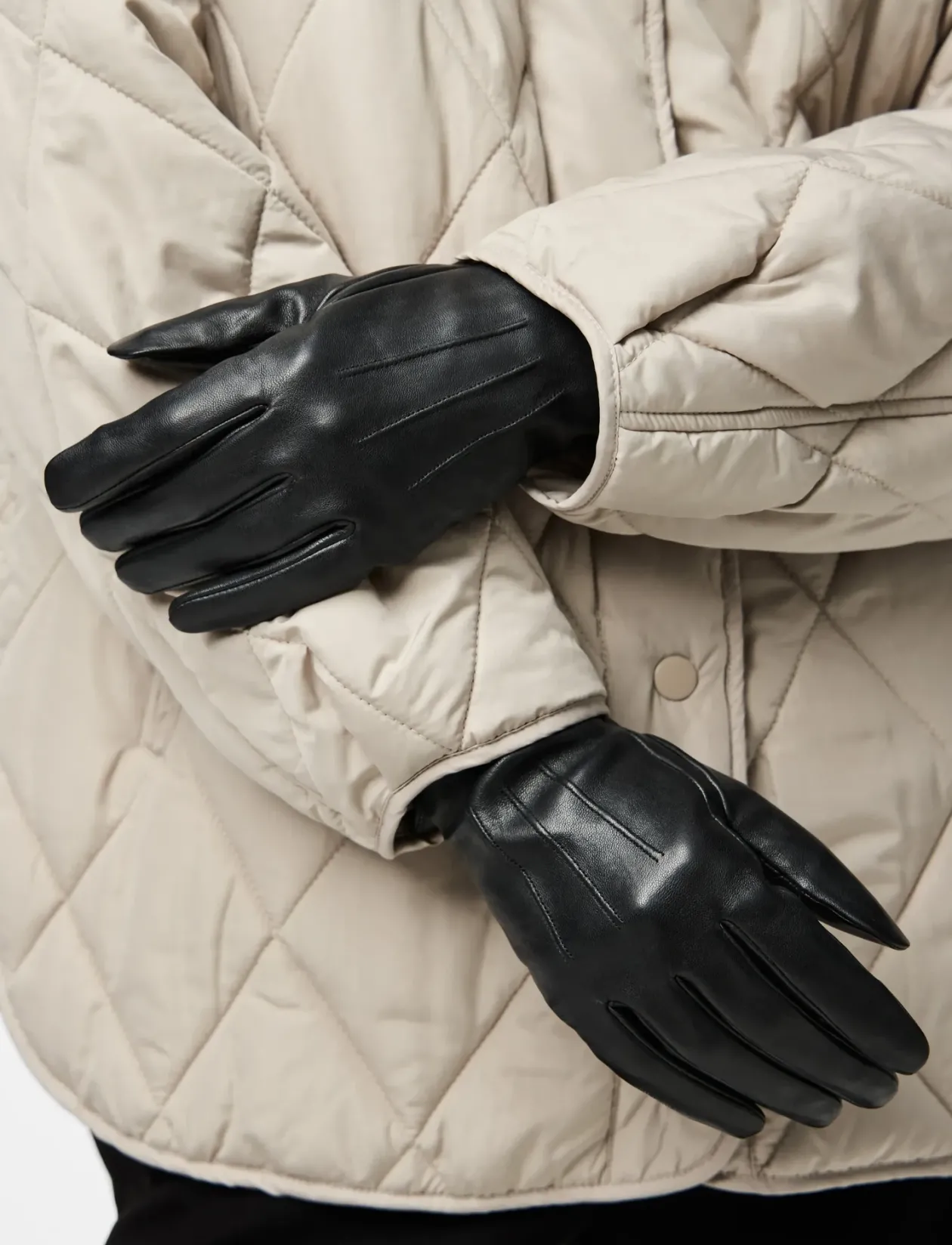 PCNELLIE LEATHER SMART GLOVE NOOS - Handsker & Vanter