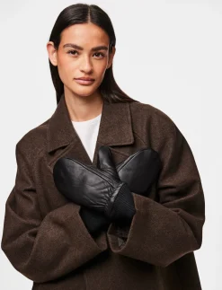 PCNELLIE NEW LEATHER MITTENS NOOS - Luffer
