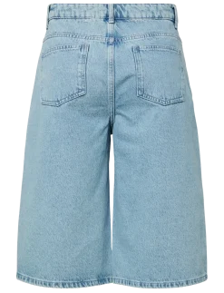 PCNOEL MW DENIM JORTS D2D PP - Denim shorts