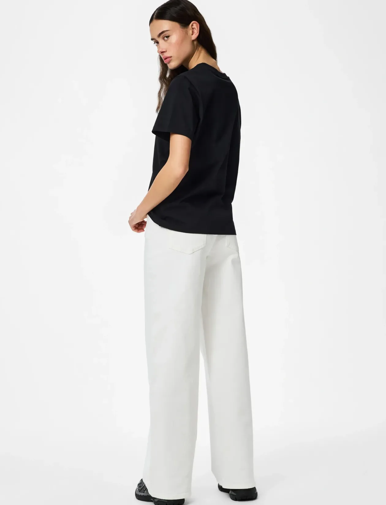 PCRIA SS SOLID TEE JRS NOOS BC - T-shirts