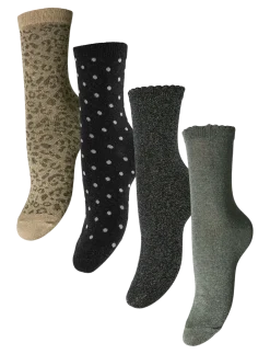 PCSEBBY GLITTER LONG 4-PACK MIX NOOS BC - Sokker