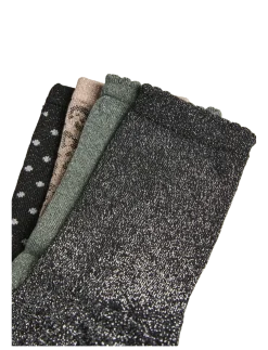 PCSEBBY GLITTER LONG 4-PACK MIX NOOS BC - Sokker