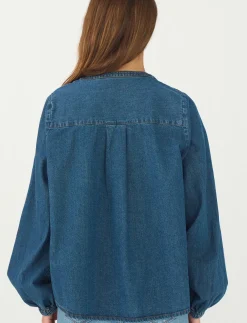 PD-Harper Chambrey Blouse - Langærmede bluser