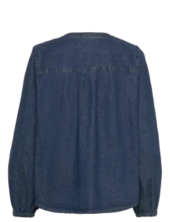 PD-Harper Chambrey Blouse - Langærmede bluser