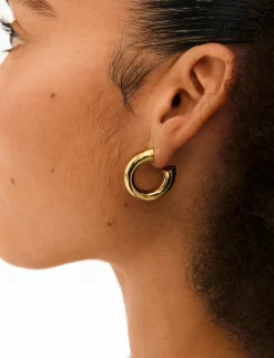 PHASE large hoops gold-plated - Creoler
