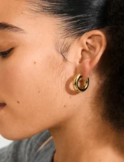PHASE large hoops gold-plated - Creoler