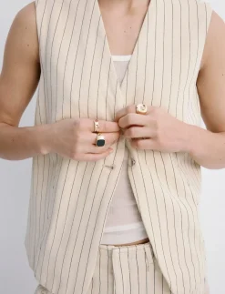 Pinstriped suit waistcoat - Ærmeløse bluser