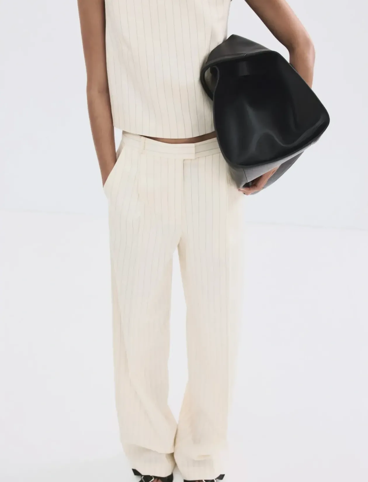 Pinstripe suit trousers - Habitbukser