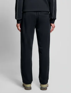 Piped Straight Leg Track Bottoms - Sweatpants