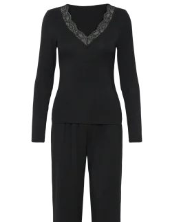 PJ LS JERSEY MODAL LACE NANA - Pyjamas