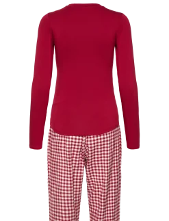 PJ SET LS TOP TWILL CHECK - Pyjamas