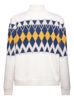 Placed Argyle Cardigan lined - Strik