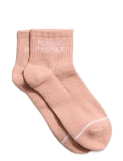 Please Recycle Quarter Crew Sock - Strømper