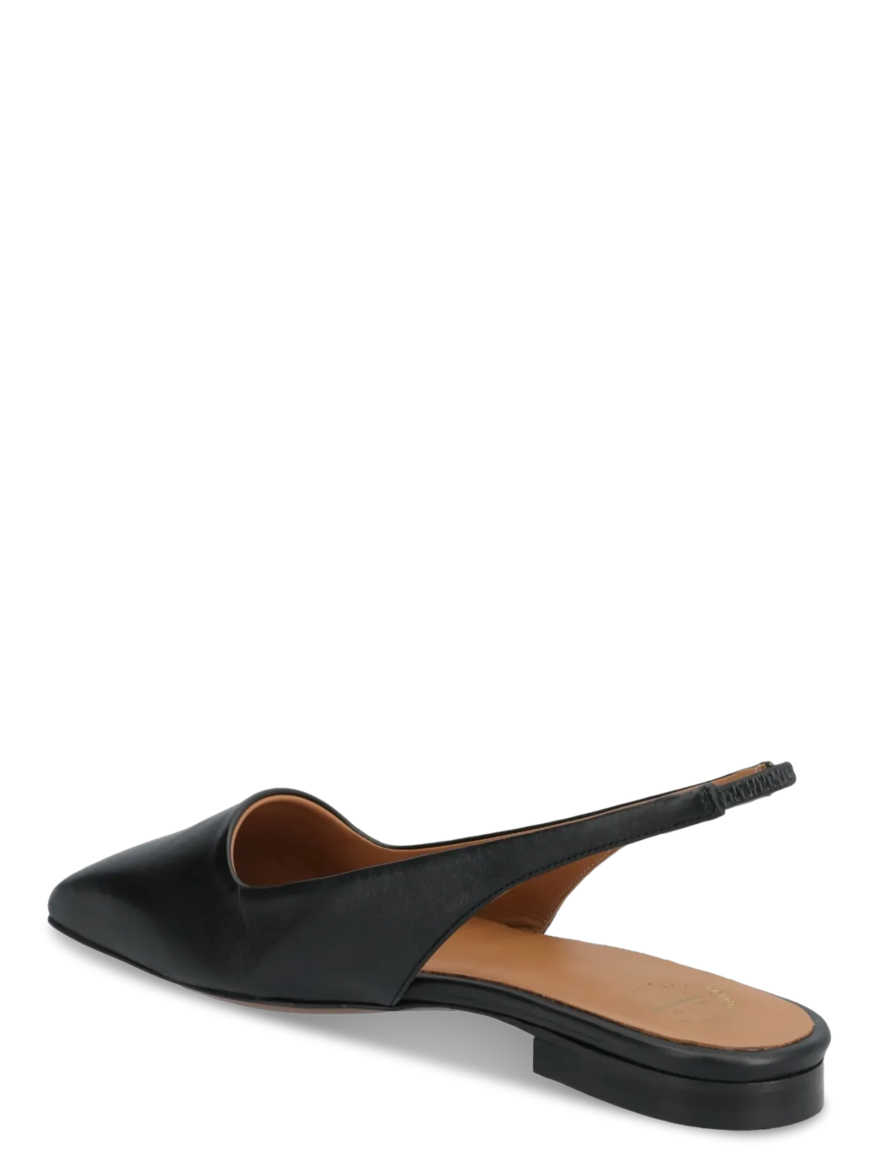 Plesio Black Nappa - Flade slingbacks