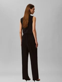 Plisse Pull On Pant - Bukser med lige ben