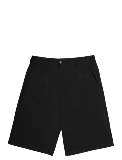 Podium Double Pleated Shorts Black - Casual shorts