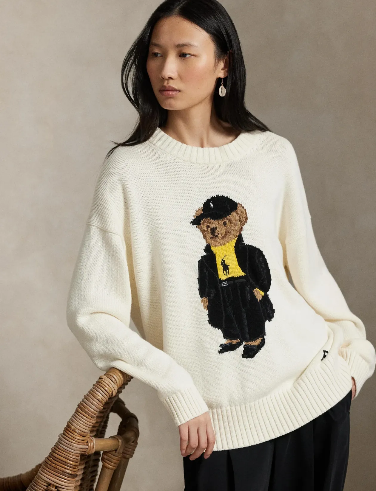 Polo Bear Cotton Crewneck Sweater - Strik