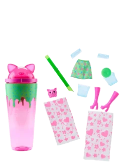Pop Reveal Shakes Series Doll & Accessories Set, Scented Cute Kitten Fashion Doll - Dukker