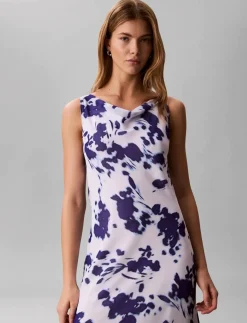 PRINTED CHIFFON SL COWL NECK MAX - Midi kjoler