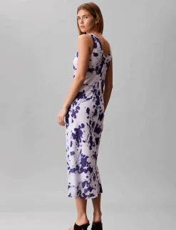 PRINTED CHIFFON SL COWL NECK MAX - Midi kjoler