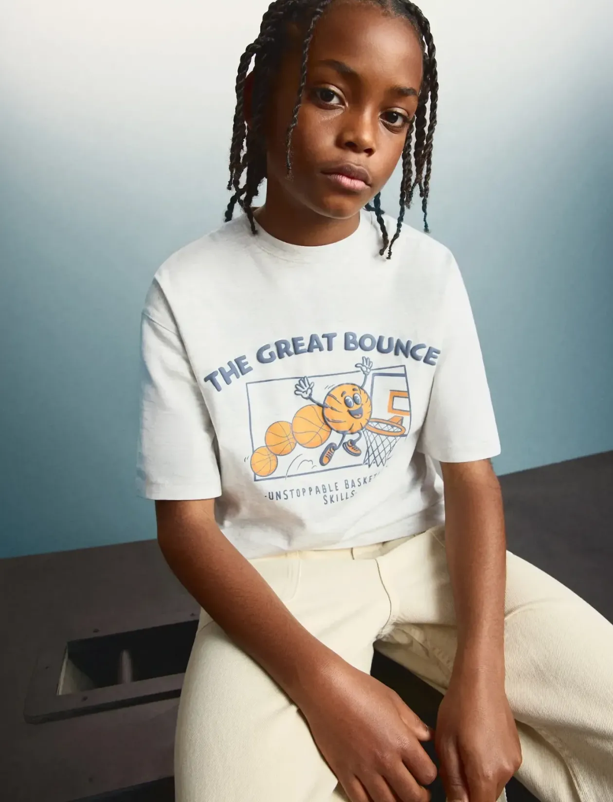 Printed cotton-blend t-shirt - Kortærmede