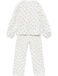 Printed cotton pyjamas - Sæt