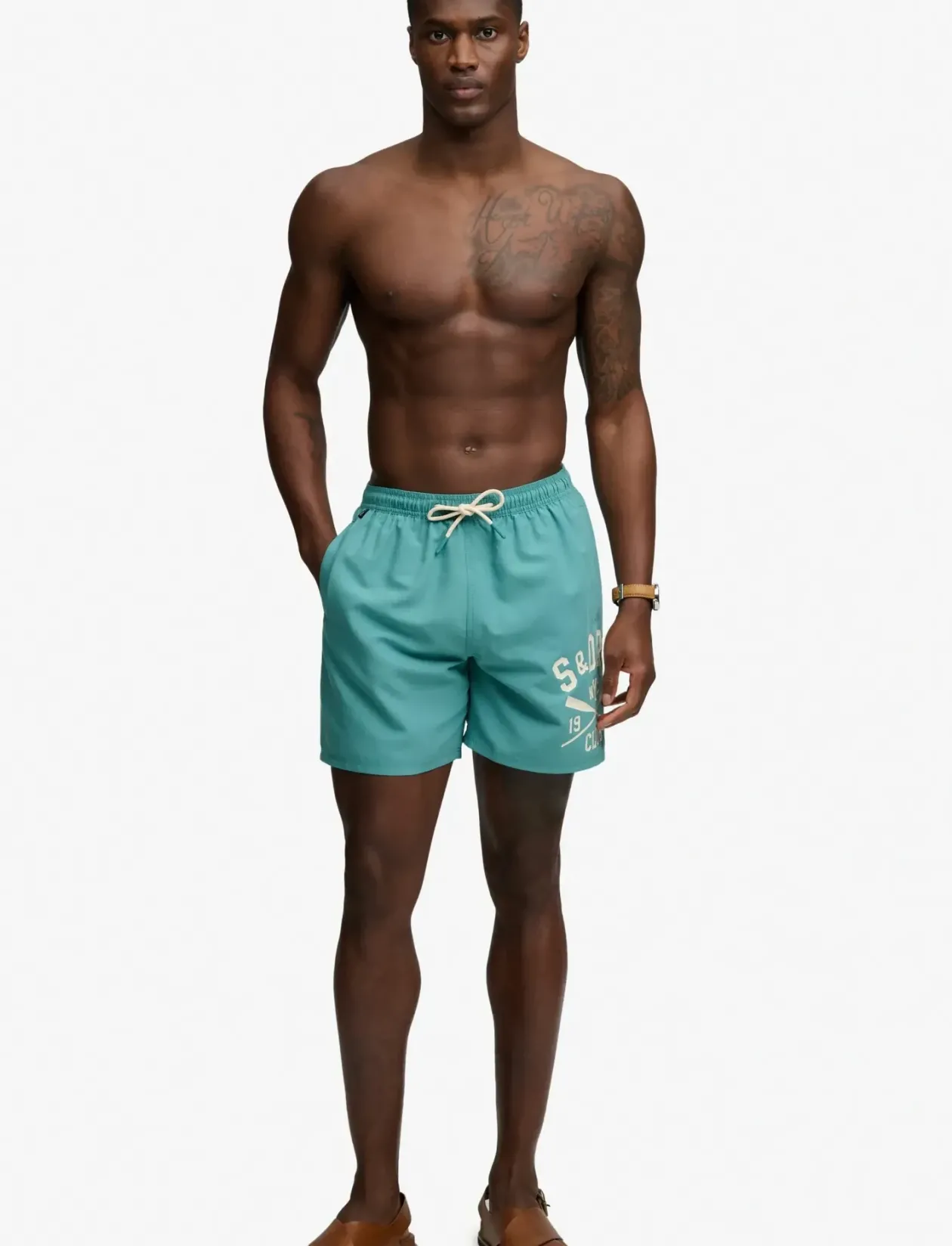 PRINTED LOGO 16 SWIM SHORT - Badebukser