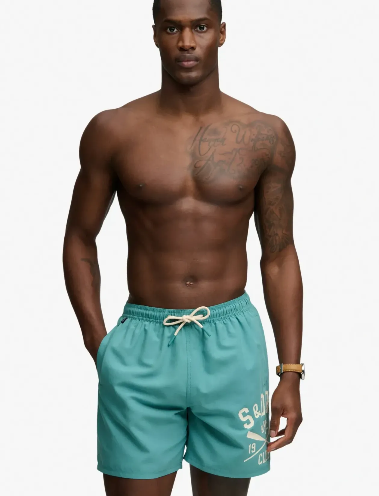 PRINTED LOGO 16 SWIM SHORT - Badebukser