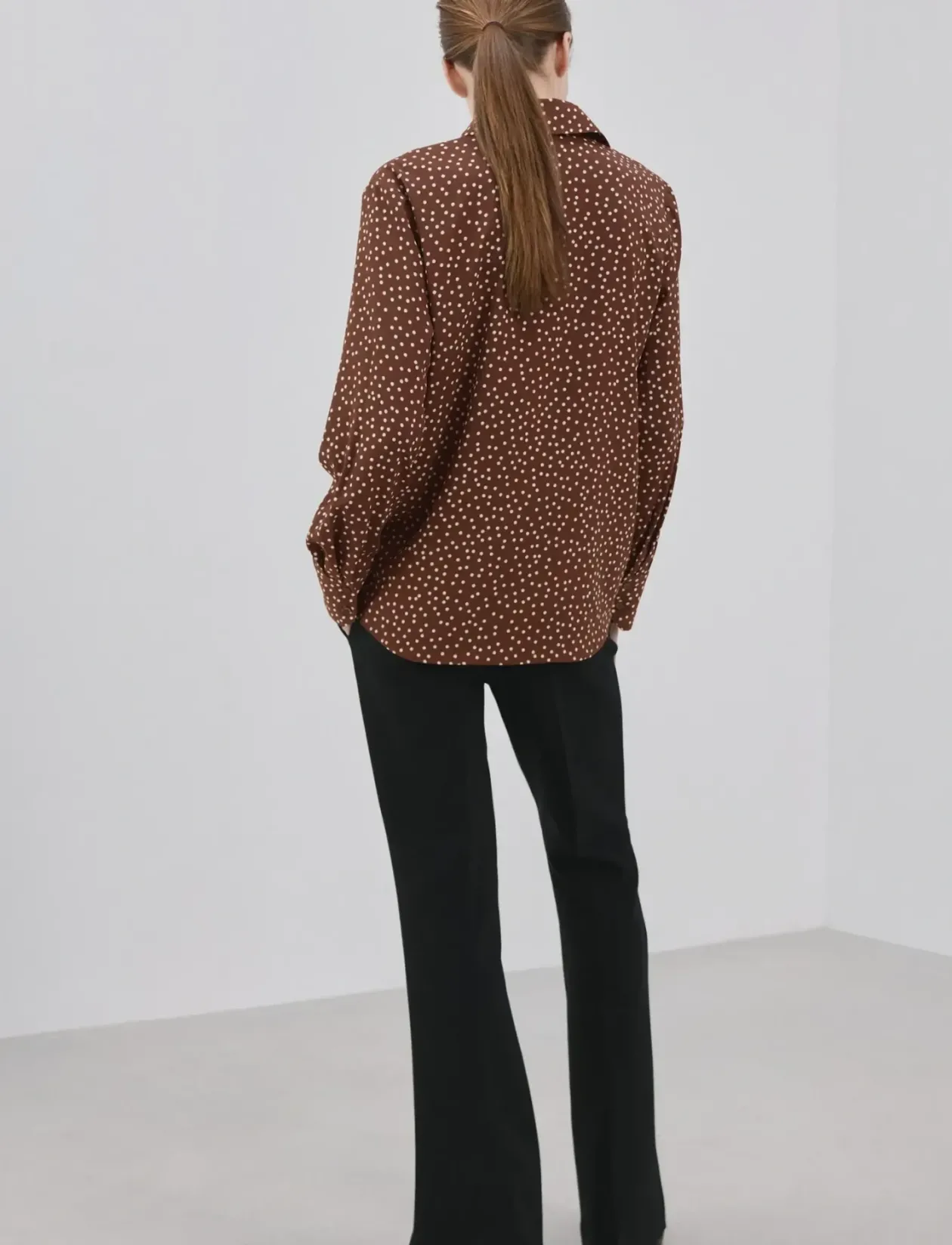 Printed straight shirt - Langærmede